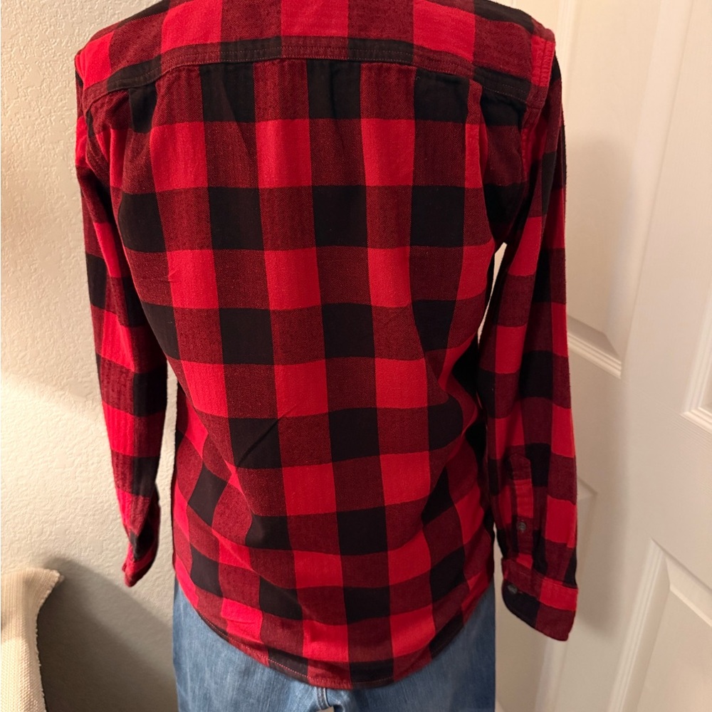 Red and Black Plaid Button Down Shirt - Picture 7 of 7
